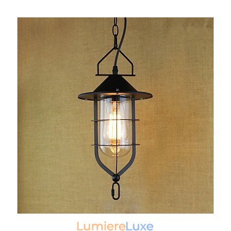 Lampe suspendue industrielle de style rustique rétro américain Lampe suspendue industrielle de style rustique rétro américain