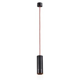 Mini suspension 1 lumière noire anodisée avec aluminium