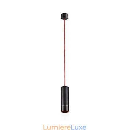 Mini suspension 1 lumière noire anodisée avec aluminium Mini suspension 1 lumière noire anodisée avec aluminium