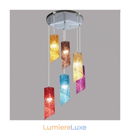 Lampes créatives cylindriques rondes et longues en aluminium Lampes créatives cylindriques rondes et longues en aluminium
