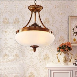 Lampe en marbre européenne Lustre en cuivre Lumières
