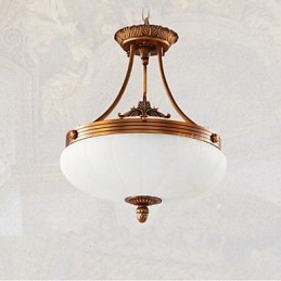 Lampe en marbre européenne Lustre en cuivre Lumières
