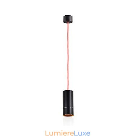 Mini suspension 1 lumière noire anodisée avec aluminium Mini suspension 1 lumière noire anodisée avec aluminium