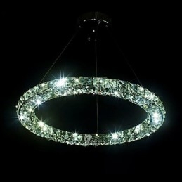 Suspension en cristal moderne simple D40 cm, trois côtés, K9, luminaires de plafond d'intérieur