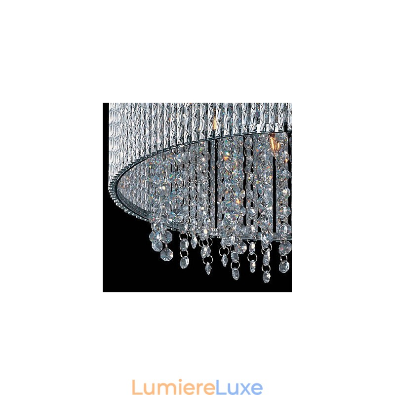 Suspension en cristal à 7 lumières en forme de cylindre