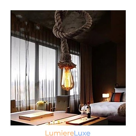 Lustre créatif en corde de chanvre Lustre créatif en corde de chanvre
