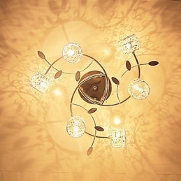 Plafonnier moderne contemporain en cristal électroplaqué