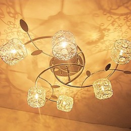 Plafonnier moderne contemporain en cristal électroplaqué