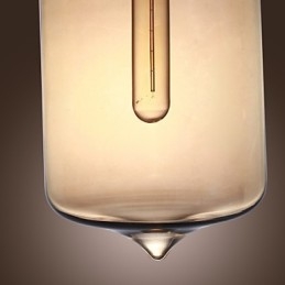 Suspension moderne en verre à 2 lumières, design bouteille transparente