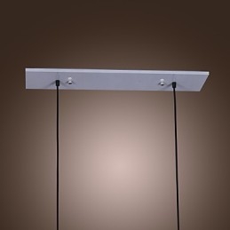 Suspension moderne en verre à 2 lumières, design bouteille transparente
