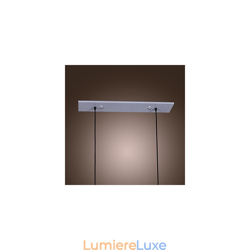 Suspension moderne en verre à 2 lumières, design bouteille transparente