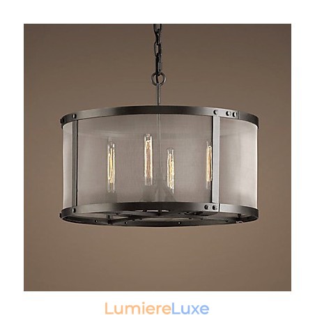 Suspension à 4 lumières avec abat-jour transparent Suspension à 4 lumières avec abat-jour transparent