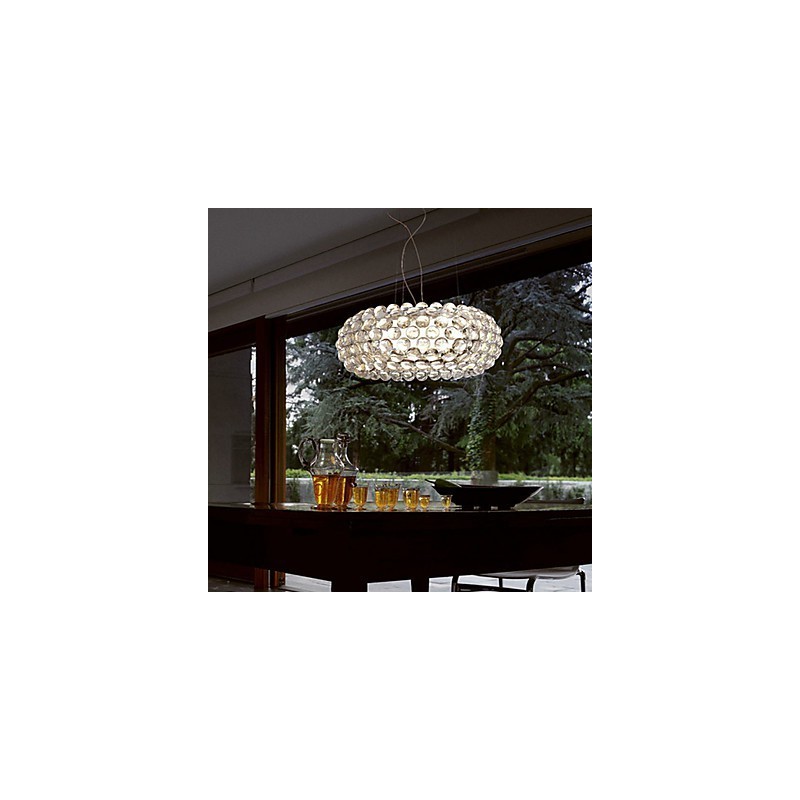 Suspension perlée à 1 lumière