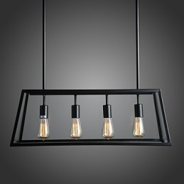 Lustre en métal galvanisé de style mini-chalet rustique
