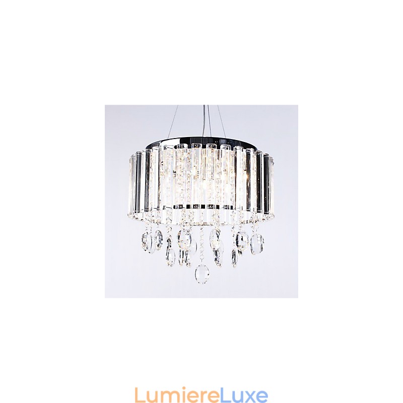 Suspension en cristal à 3 lumières