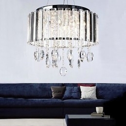Suspension en cristal à 3 lumières