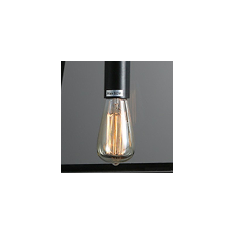 Lustre en métal galvanisé de style mini-chalet rustique
