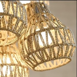 Lustre Cage Rope Creative RETRO Art à 5 têtes