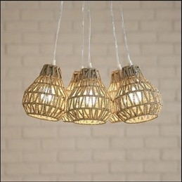 Lustre Cage Rope Creative RETRO Art à 5 têtes