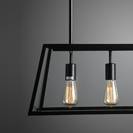 Lustre en métal galvanisé de style mini-chalet rustique