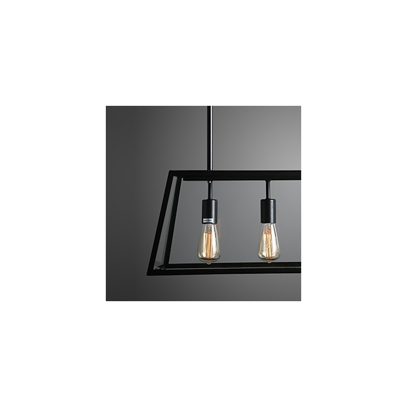 Lustre en métal galvanisé de style mini-chalet rustique