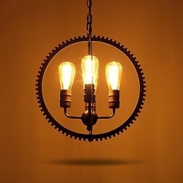 Lampes suspendues rétro créatives Lustre en fer forgé de style country américain