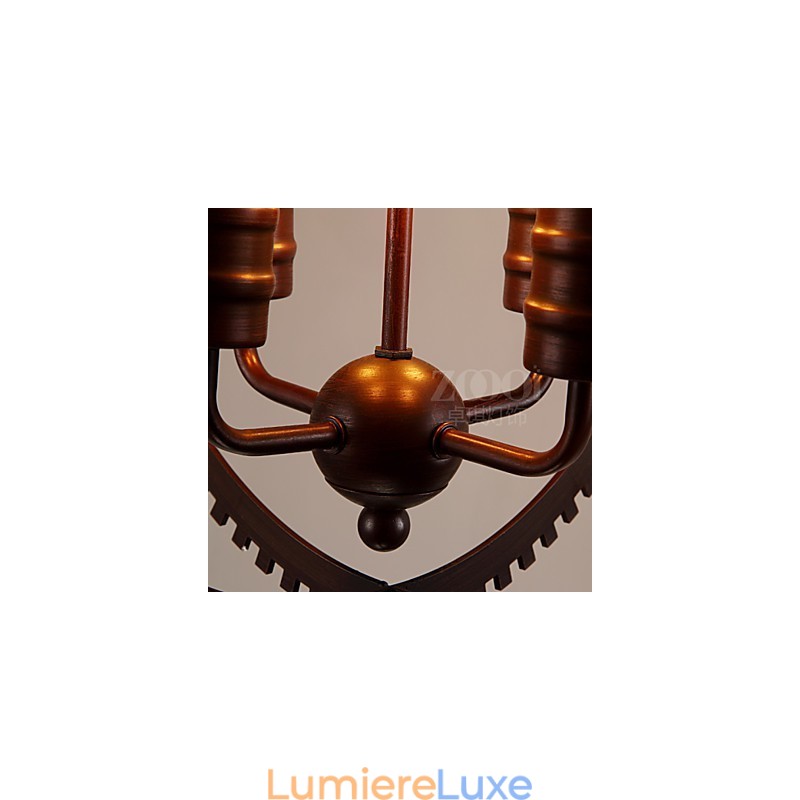 Lampes suspendues rétro créatives Lustre en fer forgé de style country américain