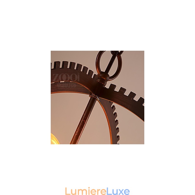 Lampes suspendues rétro créatives Lustre en fer forgé de style country américain