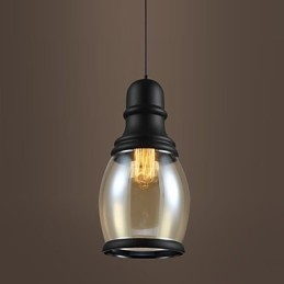 Suspension en verre style loft rétro