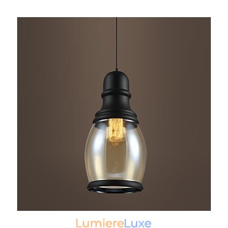 Suspension en verre style loft rétro Suspension en verre style loft rétro