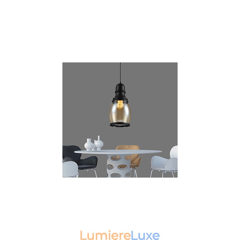 Suspension en verre style loft rétro
