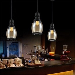 Suspension en verre style loft rétro