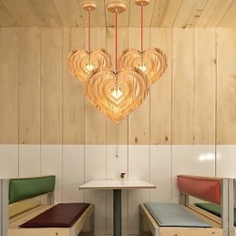 Lustre Mini Style Lanterne Bois Bambou