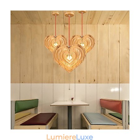 Lustre Mini Style Lanterne Bois Bambou Lustre Mini Style Lanterne Bois Bambou