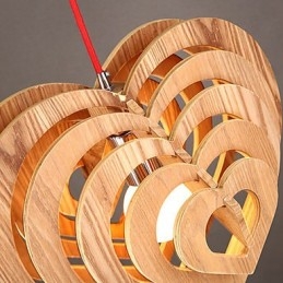 Lustre Mini Style Lanterne Bois Bambou