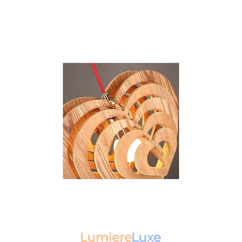 Lustre Mini Style Lanterne Bois Bambou