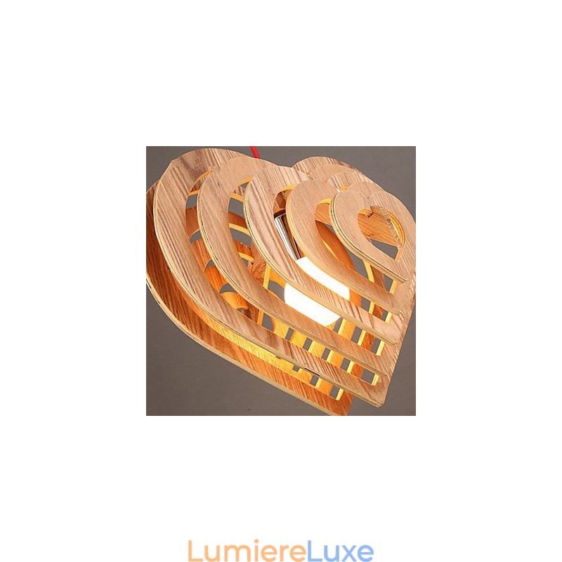 Lustre Mini Style Lanterne Bois Bambou
