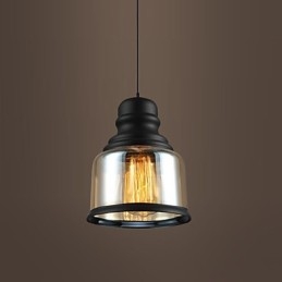 Suspension en verre style loft rétro