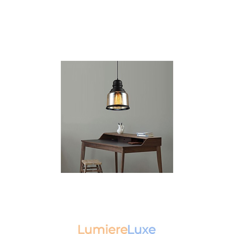 Suspension en verre style loft rétro