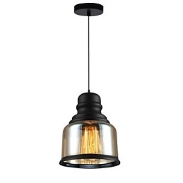 Suspension en verre style loft rétro