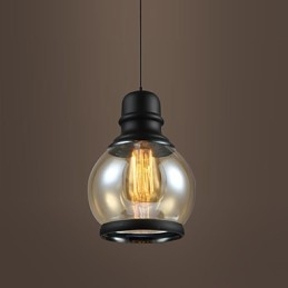 Suspension en verre style loft rétro