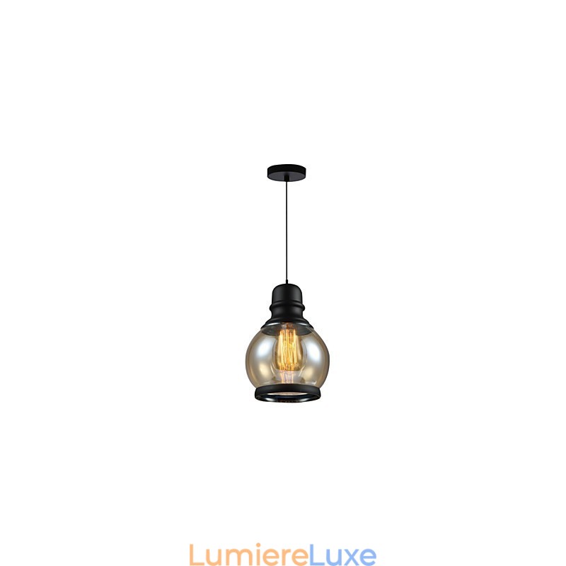 Suspension en verre style loft rétro