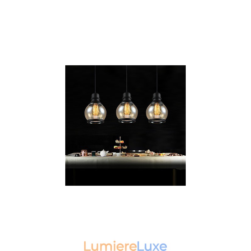 Suspension en verre style loft rétro