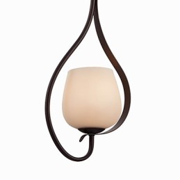 Suspension en fer avec abat-jour en verre, lampe d'éclairage classique à 1 tête