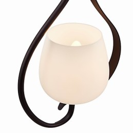 Suspension en fer avec abat-jour en verre, lampe d'éclairage classique à 1 tête
