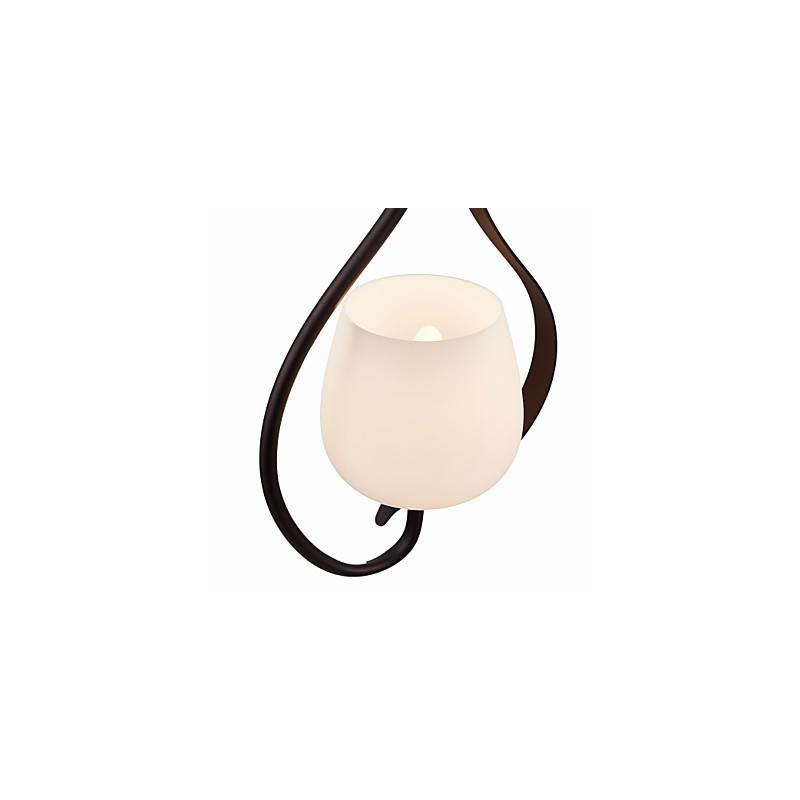 Suspension en fer avec abat-jour en verre, lampe d'éclairage classique à 1 tête