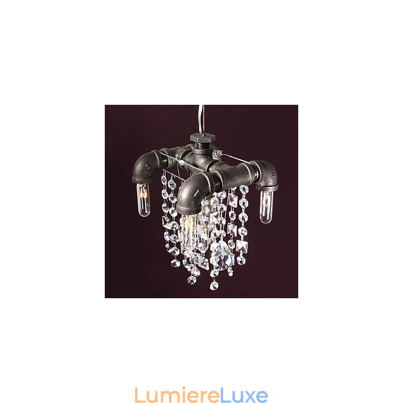 Suspension à 5 lumières de style nord-américain, design tubulaire