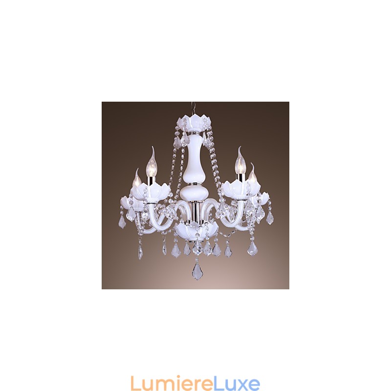 Lustre en cristal de jade de luxe de style européen moderne