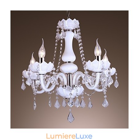 Lustre en cristal de jade de luxe de style européen moderne Lustre en cristal de jade de luxe de style européen moderne