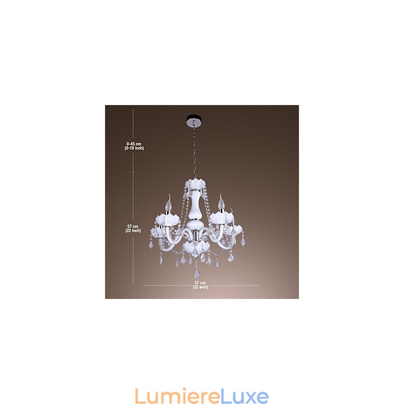 Lustre en cristal de jade de luxe de style européen moderne